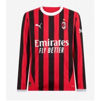 Pánský Fotbalový dres AC Milan 2024-25 Domácí Dlouhý Rukáv